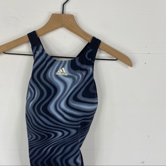 Adidas Infinitex Black and Gray One Piece Swimsuit - Picture 2 of 7